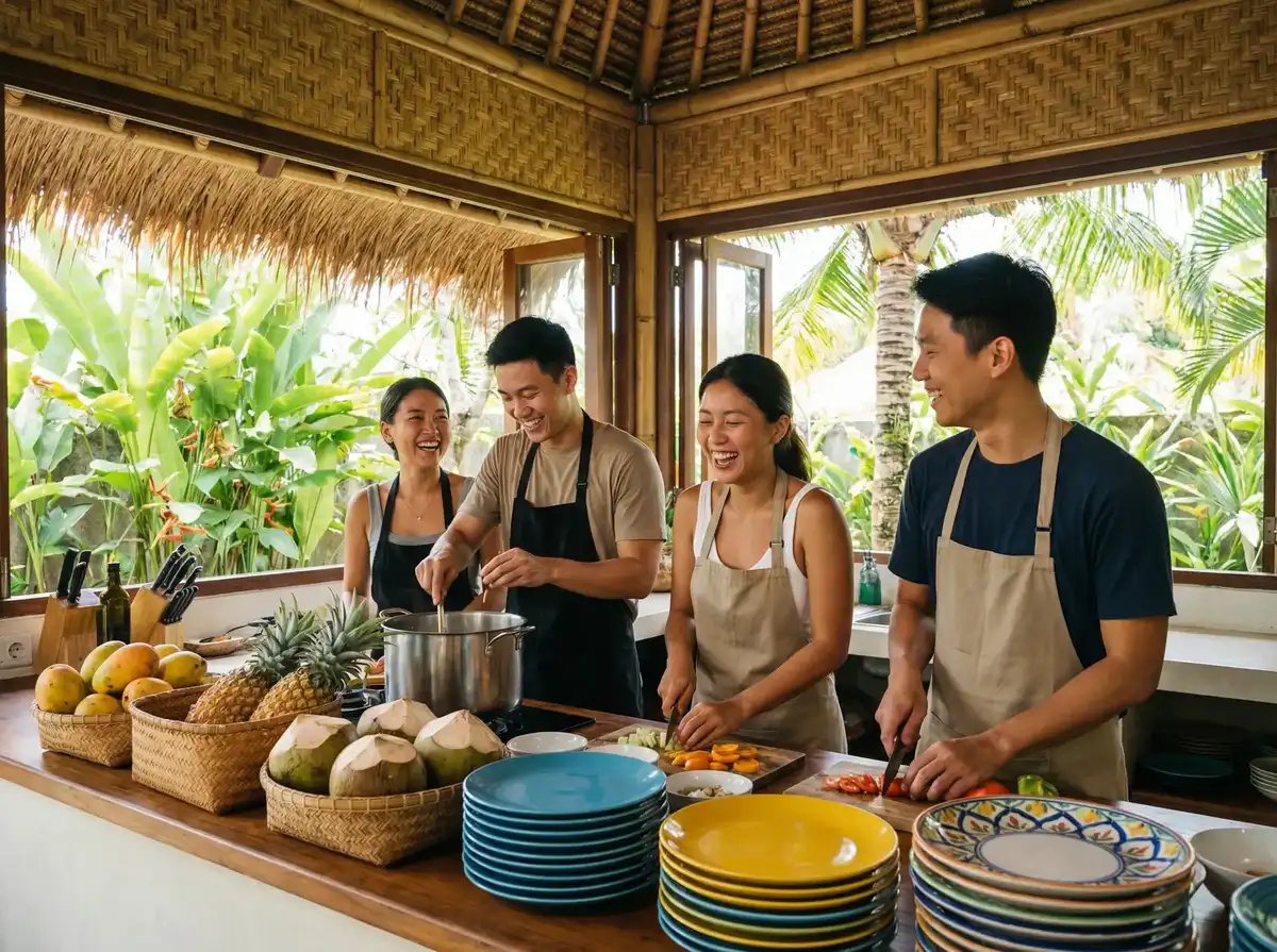 爱情岛-热帖推荐|交流平台|热门社区|爱情岛 嘉宾们在岛上厨房一起准备早餐